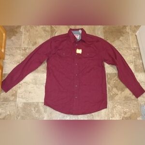 Men's Wrangler Flex For Comfort Button Down Dress Shirt Size Small